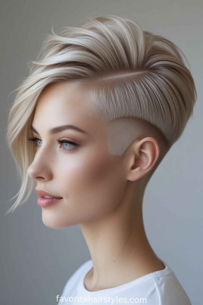 Undercut Bowl Style Hairstyles For Women Over 60 Tapered Undercut Bowl Cut