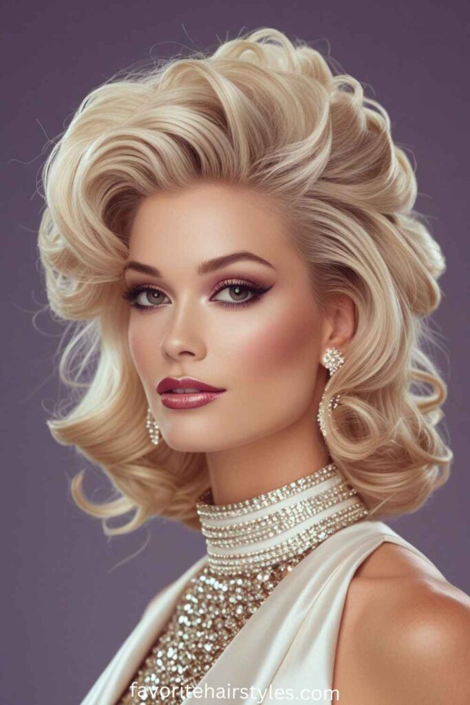 80s Prom Hairstyles Ideas Teased Crown and Soft Waves