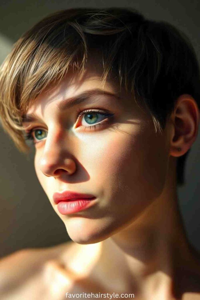 Short Haircut For Thin Hair Ideas Textured Pixie Cut