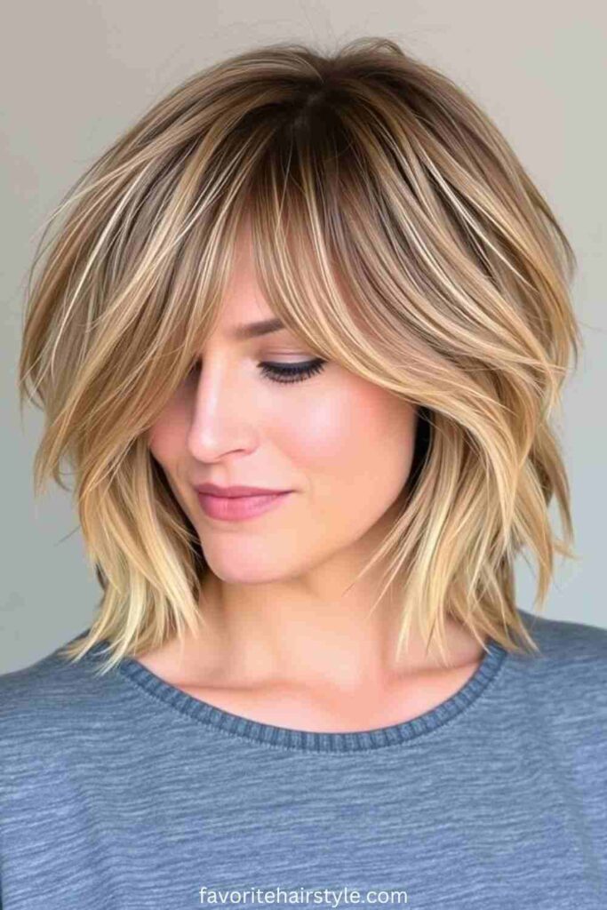 Shaggy Haircut For Thin Hair Ideas Textured Shoulder-Length Shag