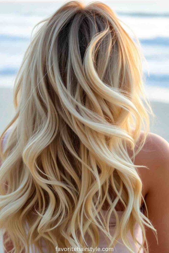 Tousled Beach Waves with Layers