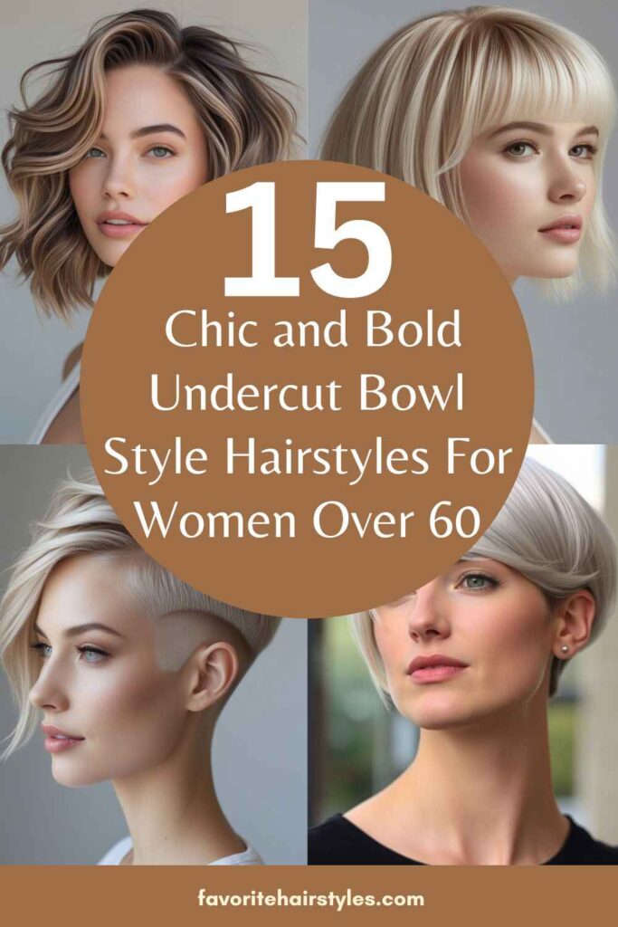 Undercut Bowl Style Hairstyles For Women Over 60