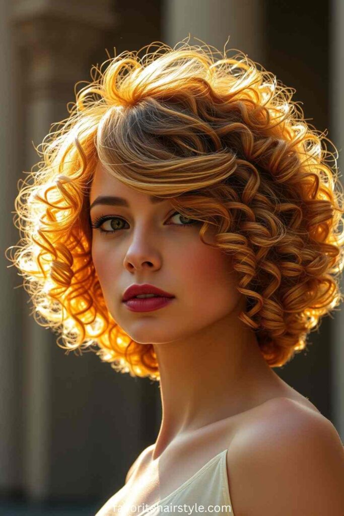 Voluminous Curly Bob