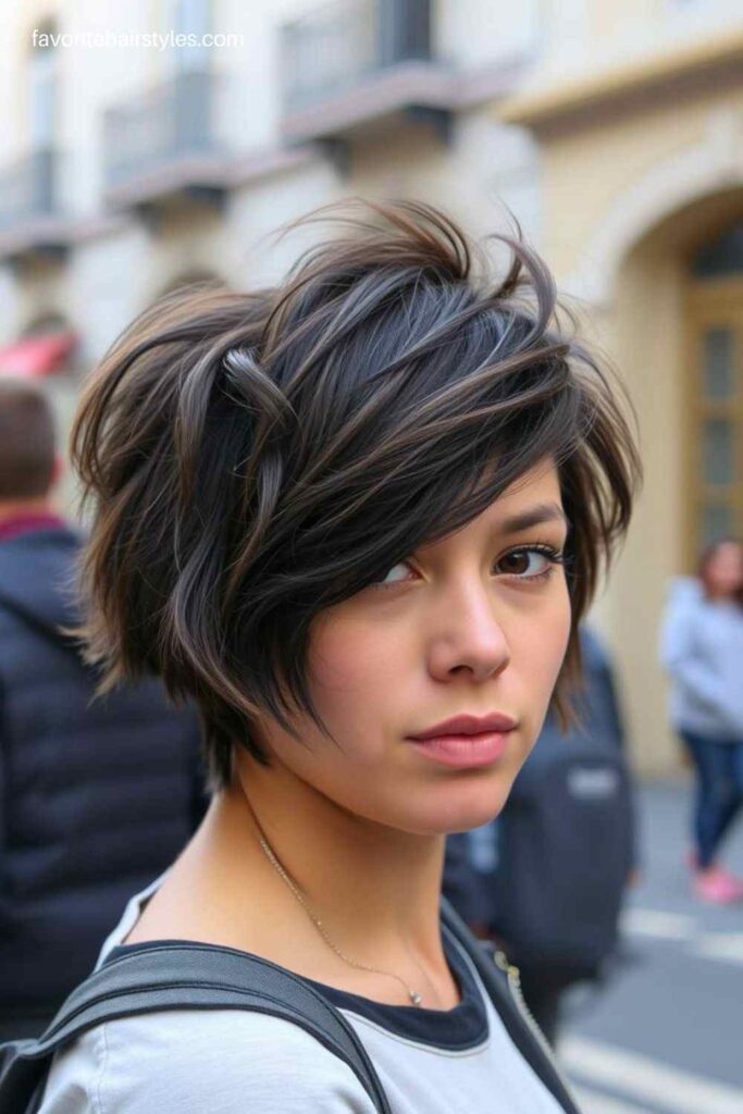 Voluminous Short Wolf Cut