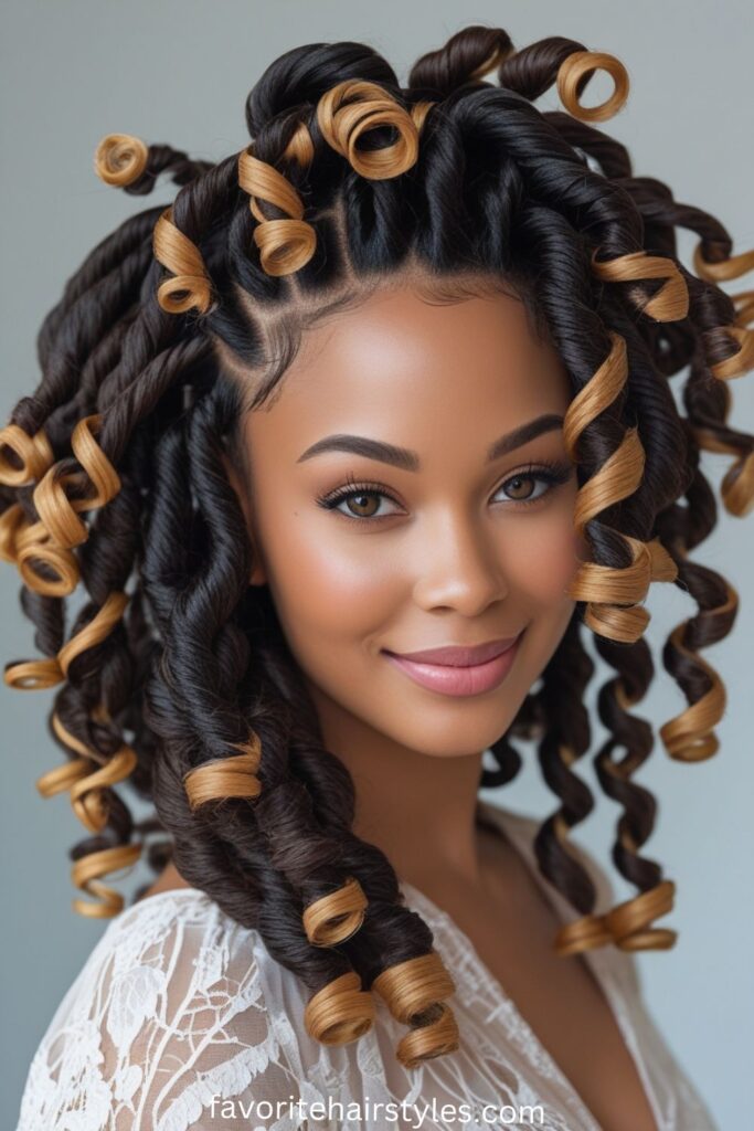 Kinky Twists with Curled Ends