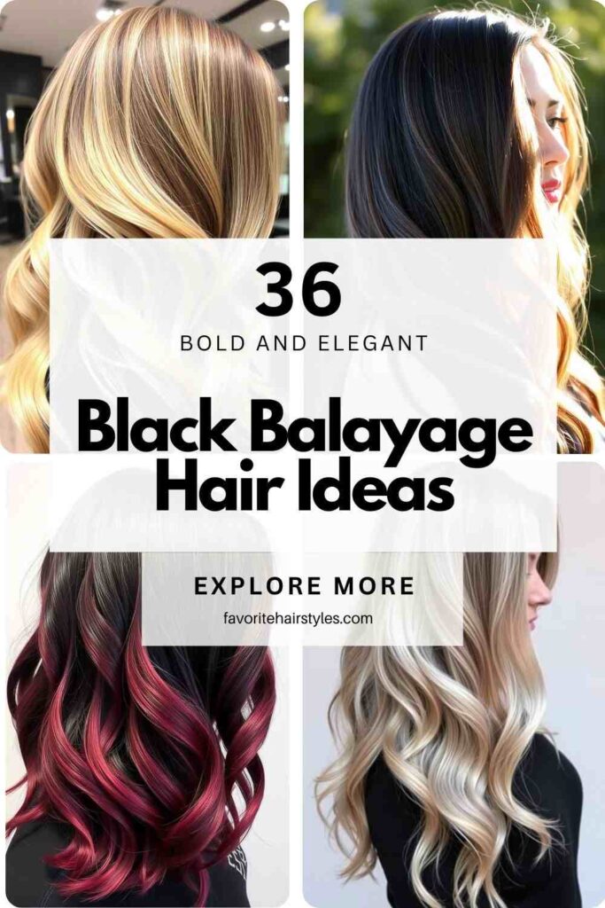 Black Balayage Hair Ideas