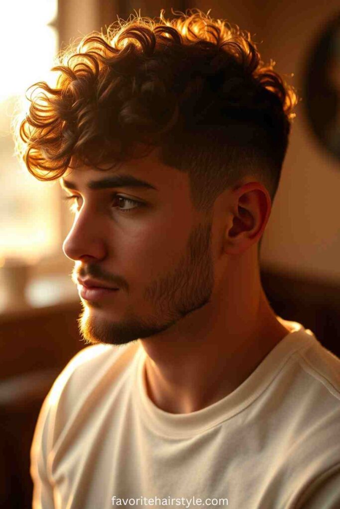 Short Curly Hair Ideas For Men​​​ Classic Curly Crop