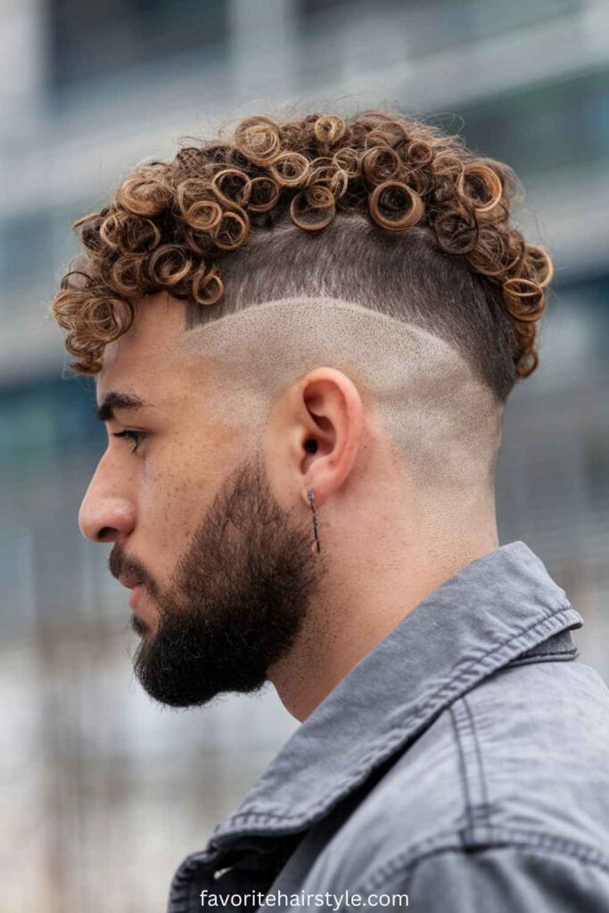 Haircuts For Men With Curly Hair​​​​ Curly High Fade