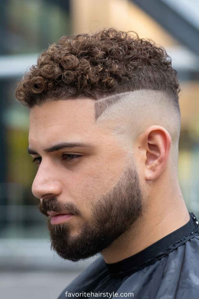 Curly Taper Fade