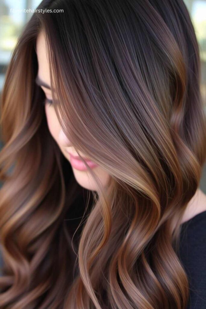 Espresso Balayage with Mocha Highlights