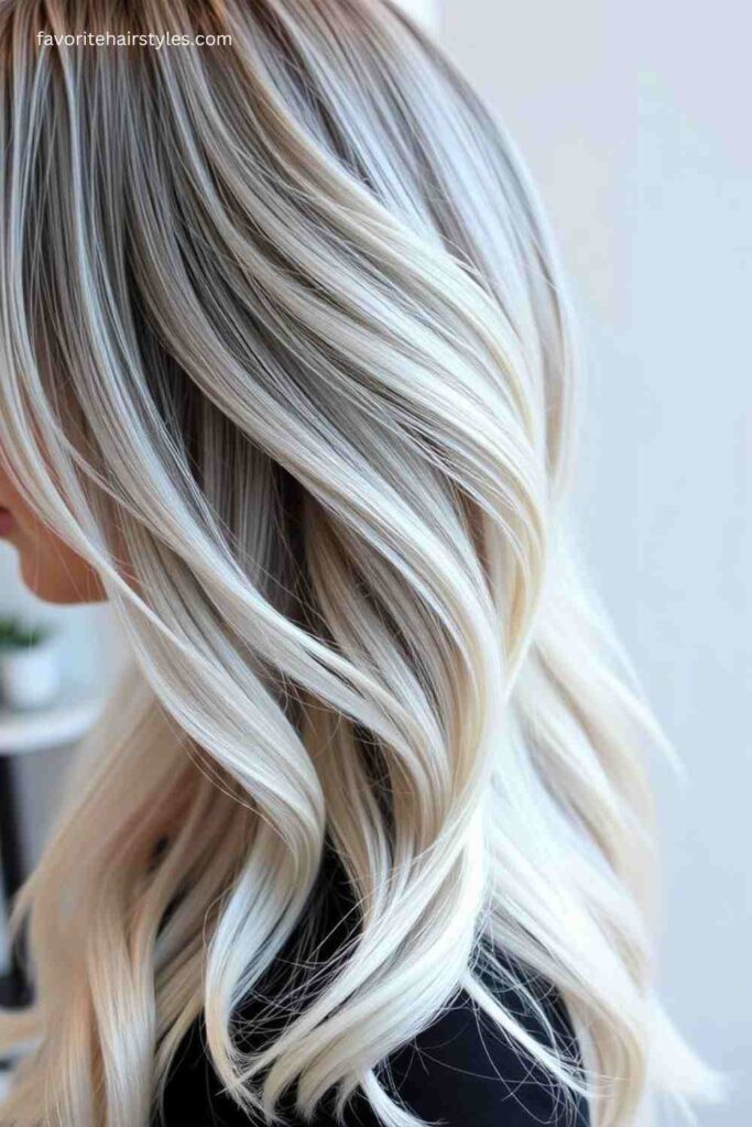 Icy Platinum Balayage