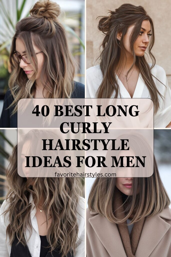 Long Curly Hairstyle Ideas For Men​​