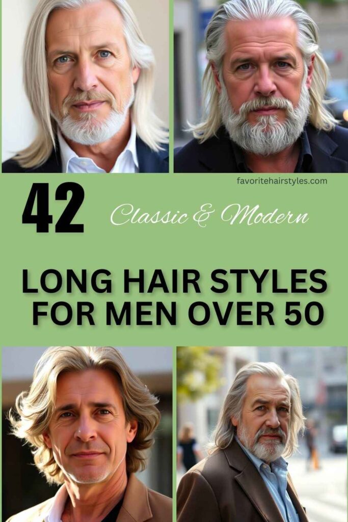 Long Hair Styles for Men Over 50​