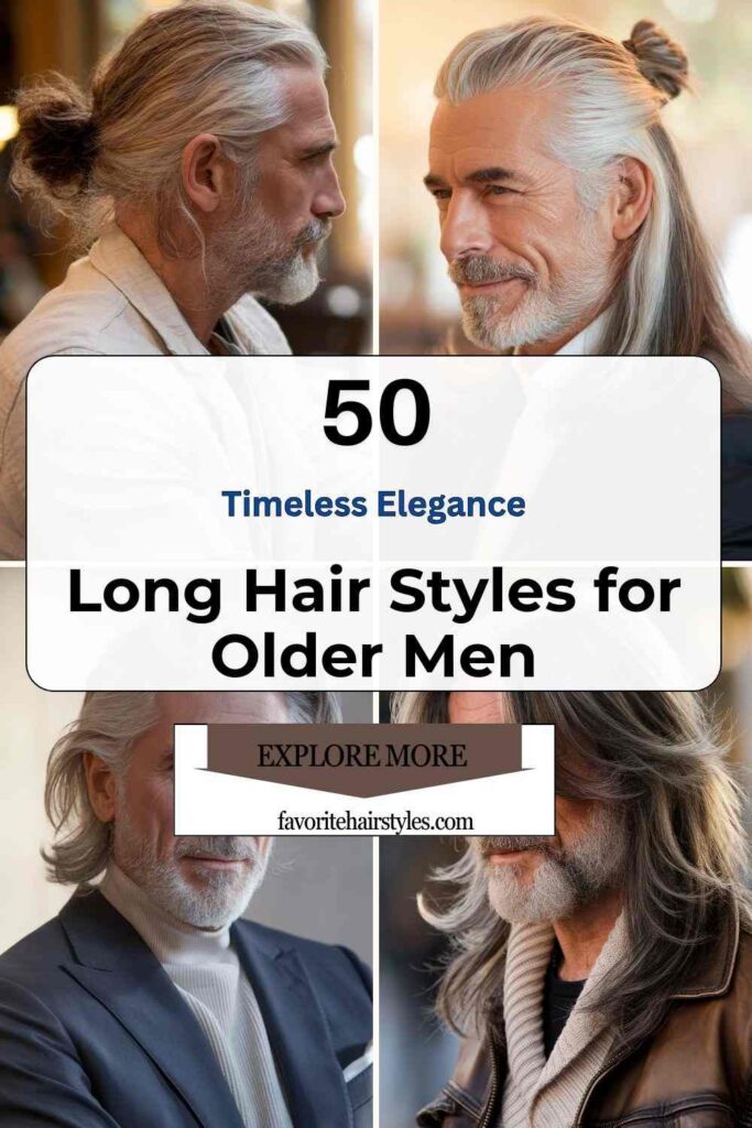 Long Hair Styles for Older Men​