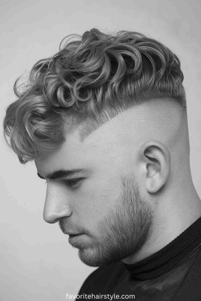 Low Fade with Natural Curls