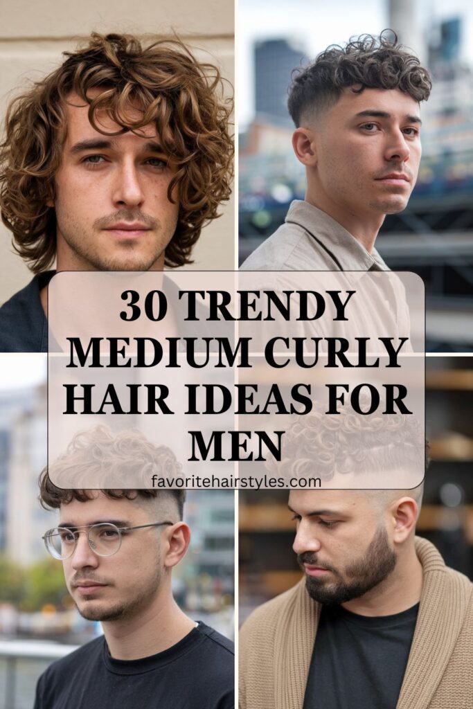 Medium Curly Hair Ideas For Men