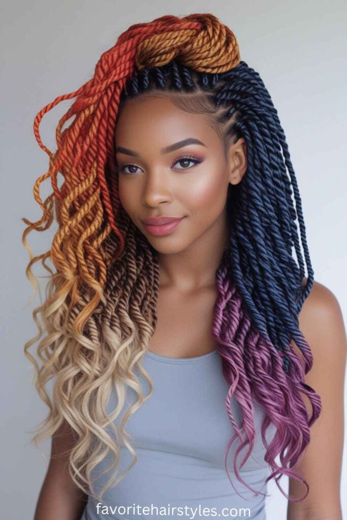 Ombre or Colored Two Strand Twists