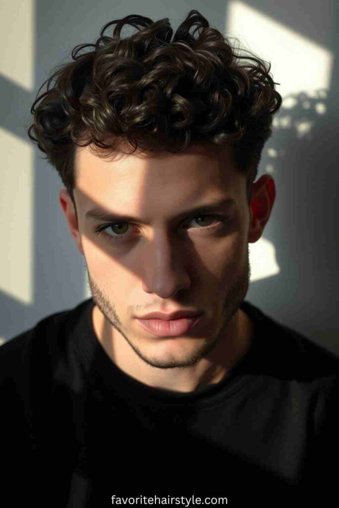 Curly Haircut Ideas For Men Short Curly Undercut