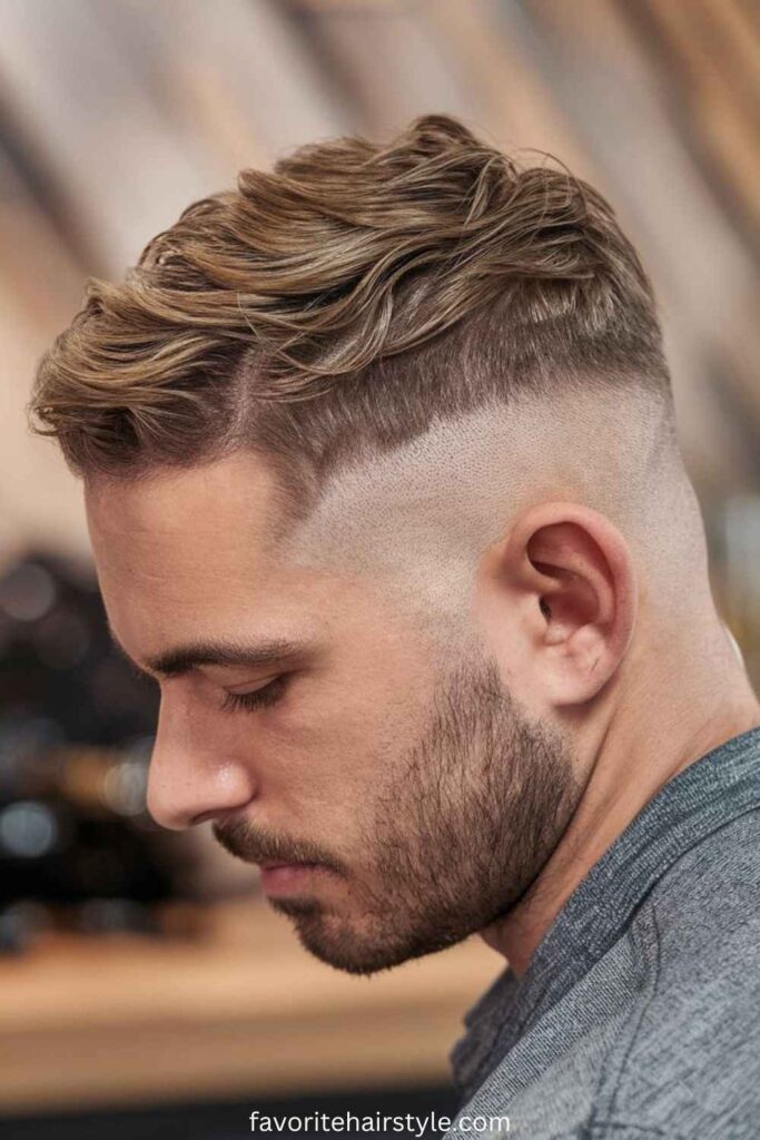 Haircuts For Men With Curly Hair​​​​ Textured Crew Cut