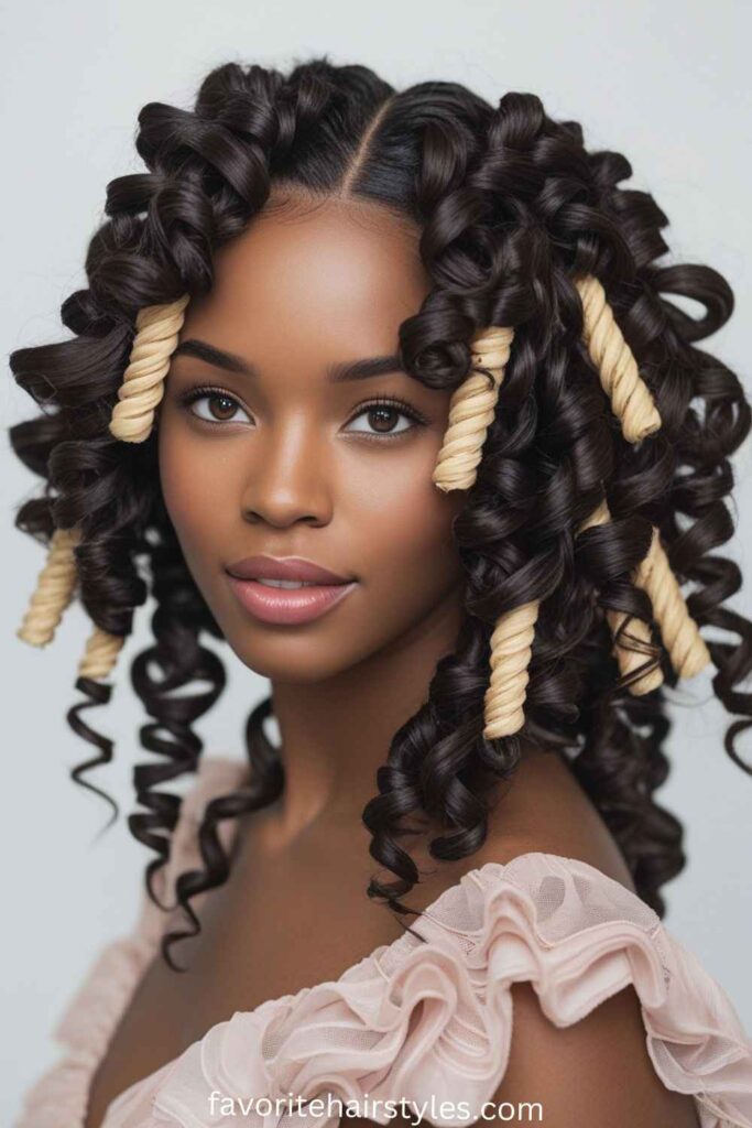 Two Strand Twists with Curls