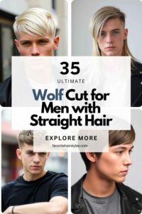 35 Ultimate Wolf Cut for Men with Straight Hair - Favorite Hair Styles