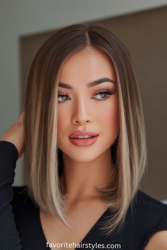  Ash Blonde Highlights on Cool Brunette Bases