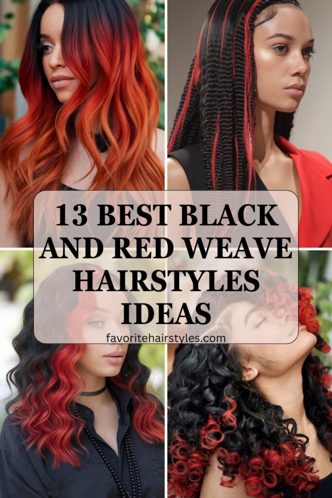 Black And Red Weave Hairstyles Ideas​​​​