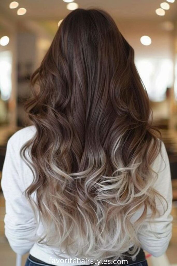 Blonde Tips for a Dip-Dyed Effect