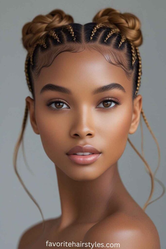  Braided Half-Up Bun