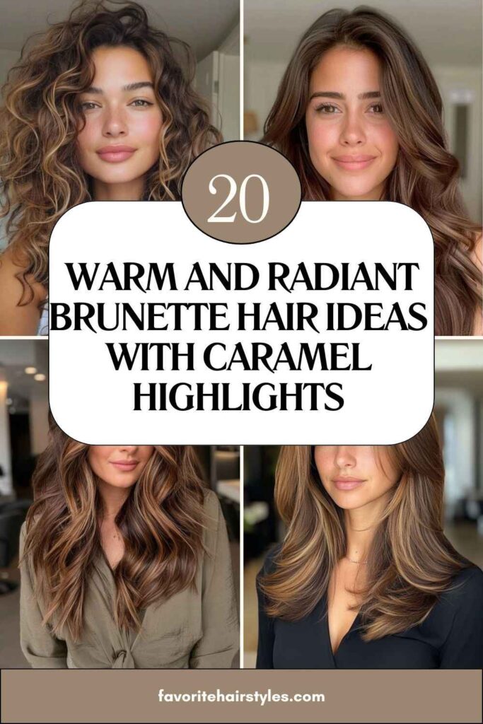Brunette Hair Ideas With Caramel Highlights