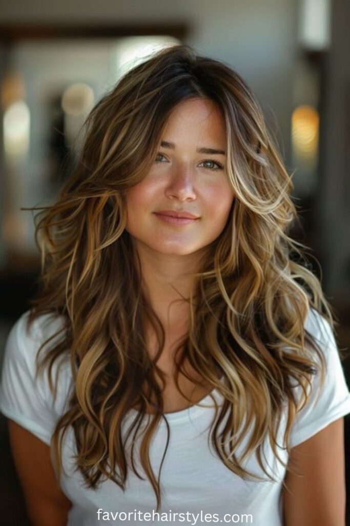 Brunette Hair Ideas With Lowlights for Layered Haircuts