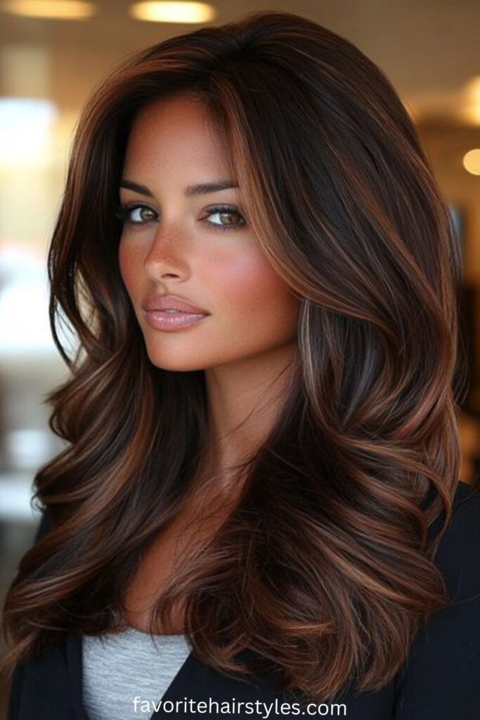 Brunette Hair Ideas With Lowlights for Rich Espresso Contrast