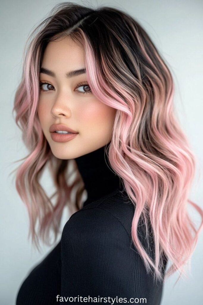 Bubblegum Pink Wolf Cut with Curls