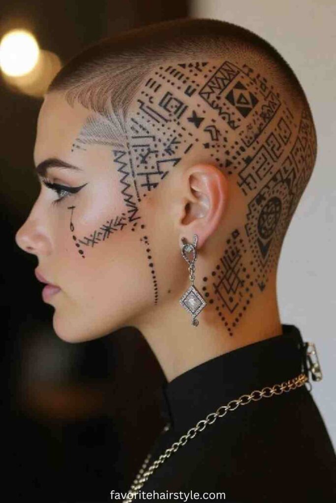 Buzz Cut with Hair Designs