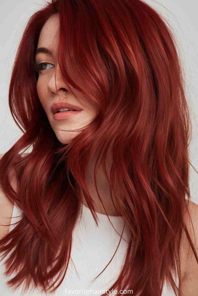 Cherry Red Ombre Weave