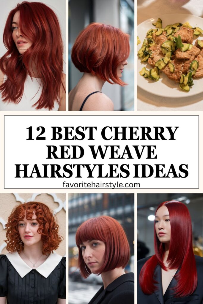 Cherry Red Weave Hairstyles​​​​ Ideas