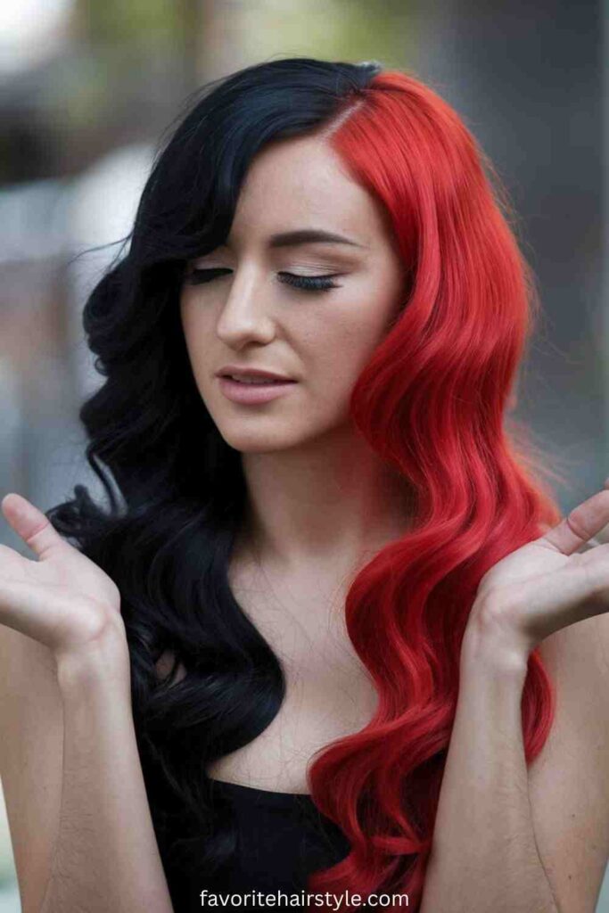 Half-Black, Half-Red Weaves