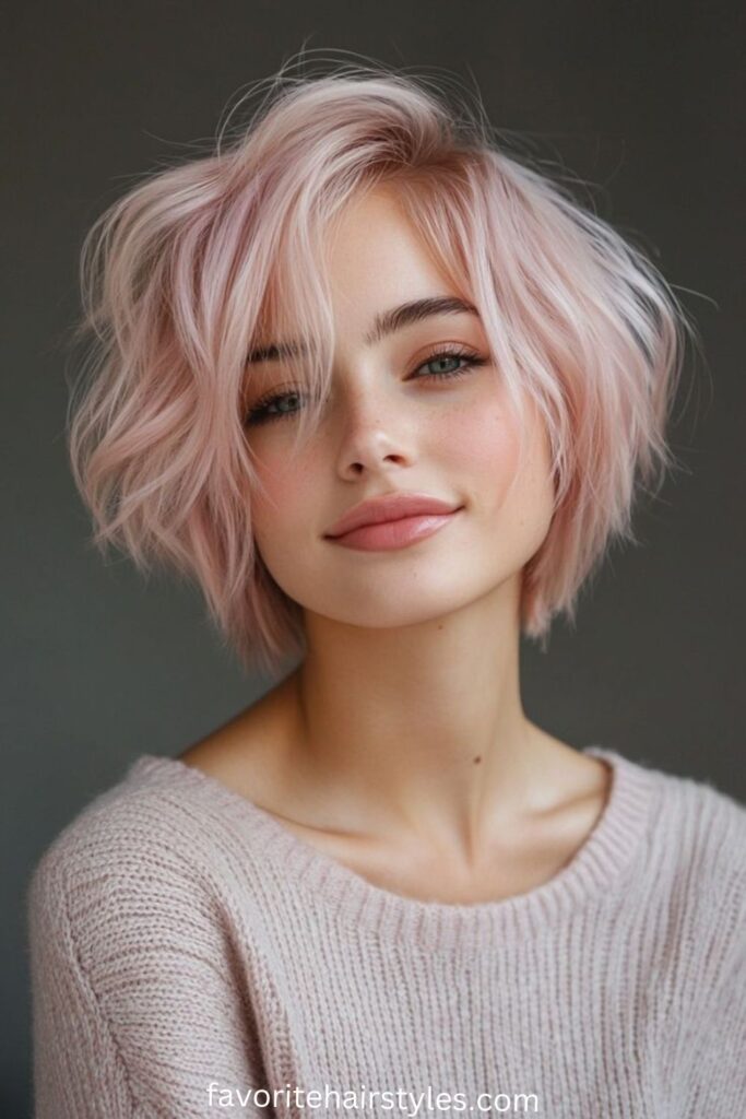  Lavender Pink and Pink Wolf Cut