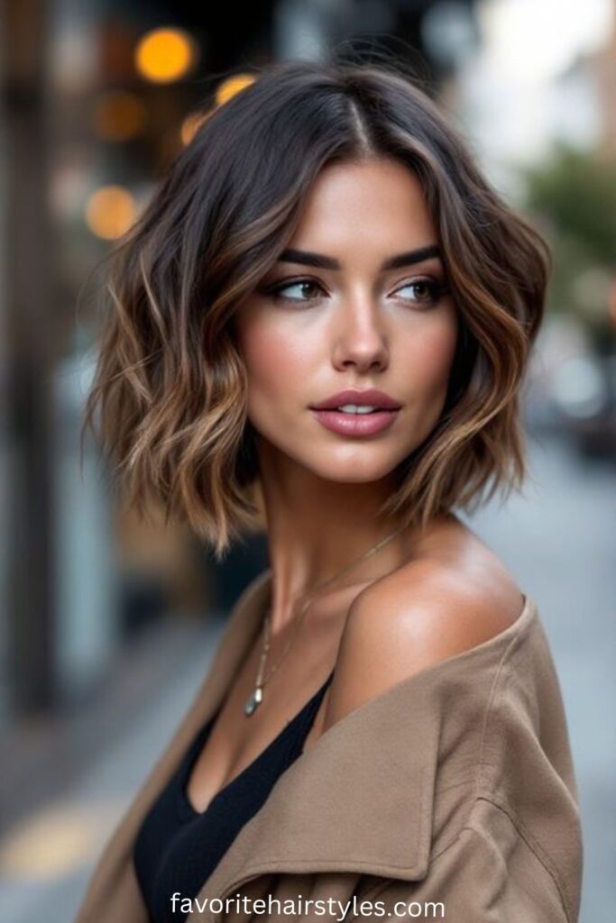 Sun-Kissed Brunette Hair Ideas Light Brunette with Beige Balayage