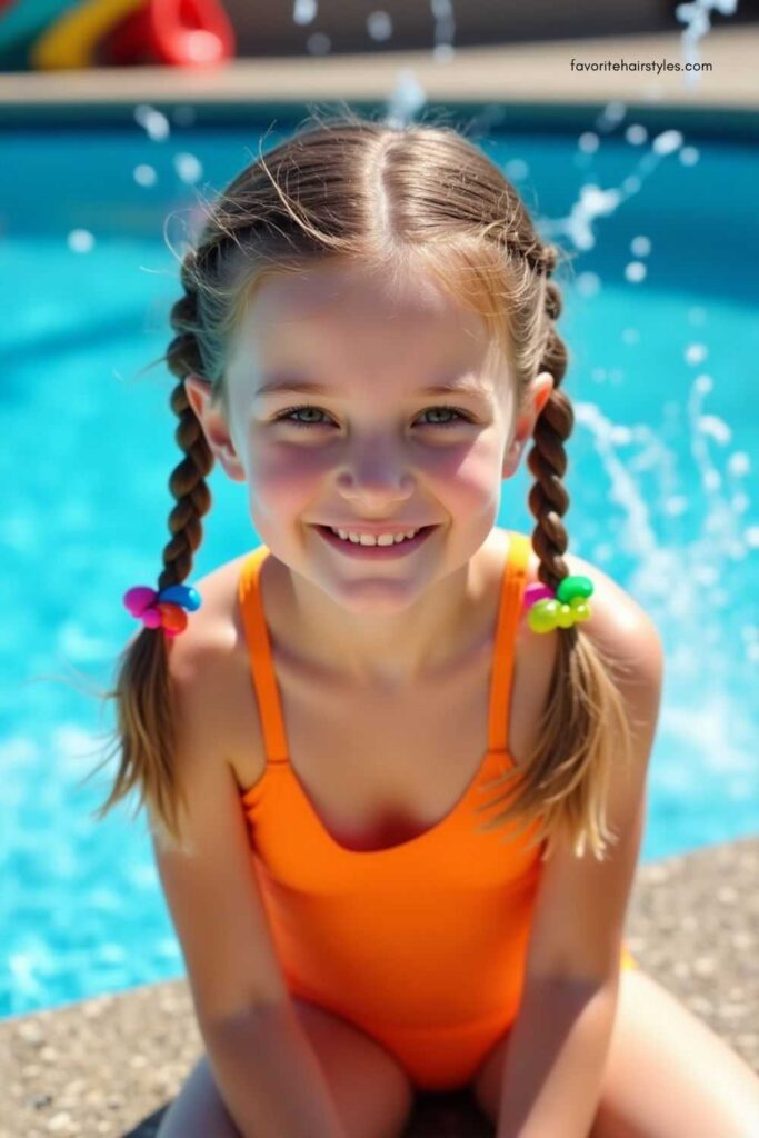 Low Twisted Ponytails