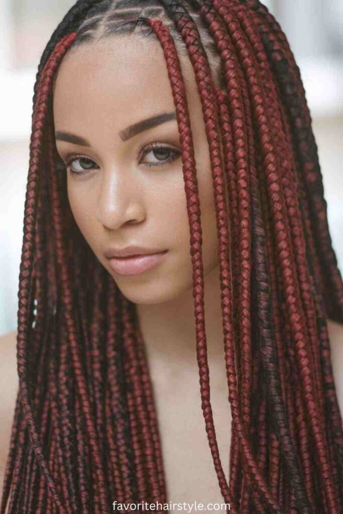 Ombre Dark Red and Black Weave