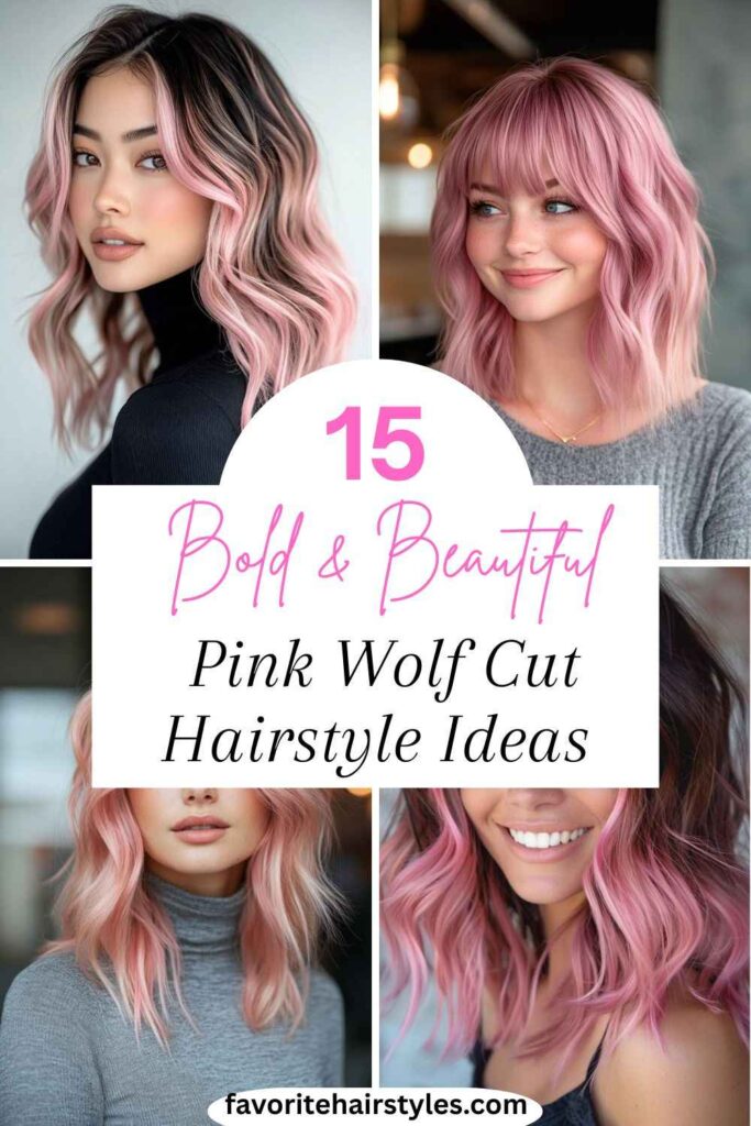 Pink Wolf Cut Hairstyle Ideas