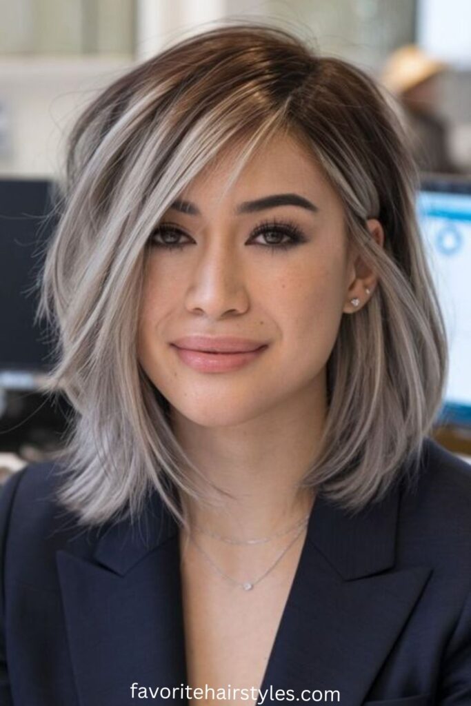 Platinum Blonde Streaks for High Contrast