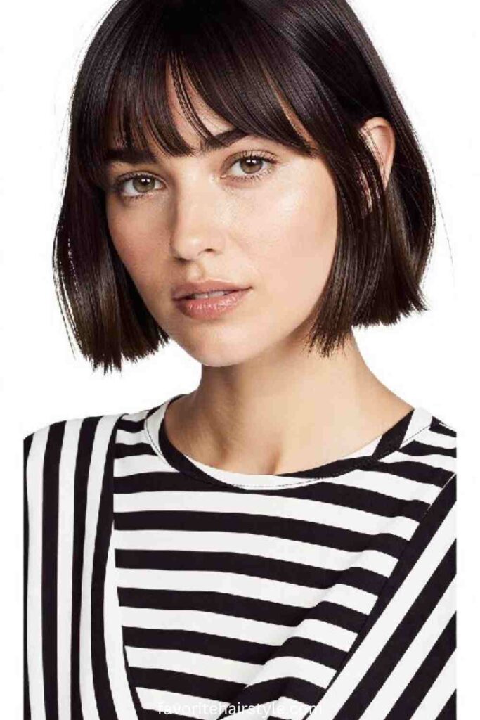 Sleek Side-Parted Razor Bob