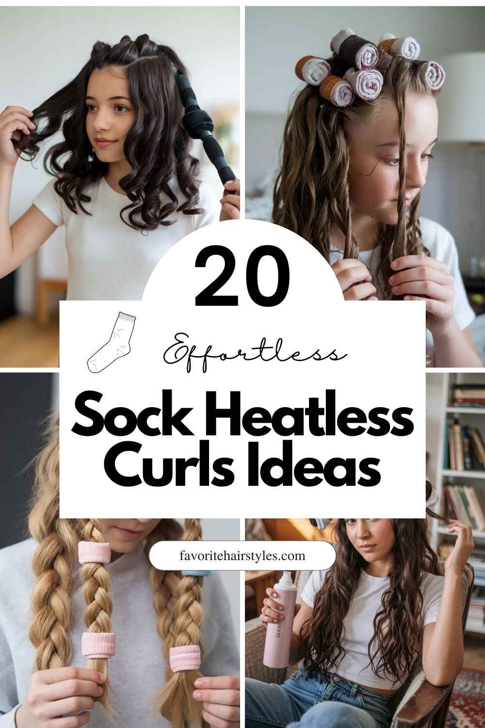 Effortless Sock Heatless Curls Ideas Favorite Hair Styles Trendy 