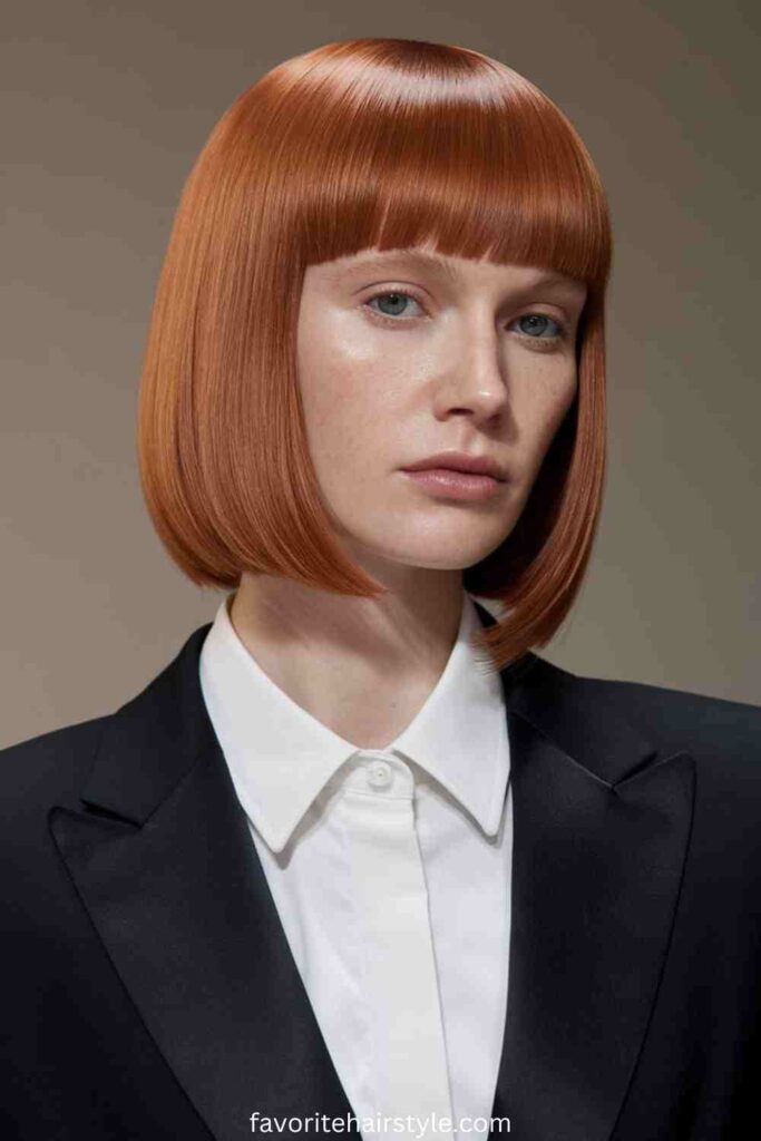Straight Red Bob