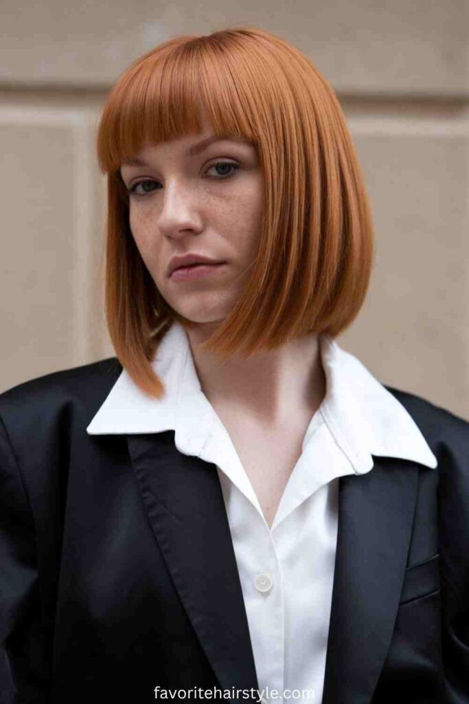 Textured Red Bob