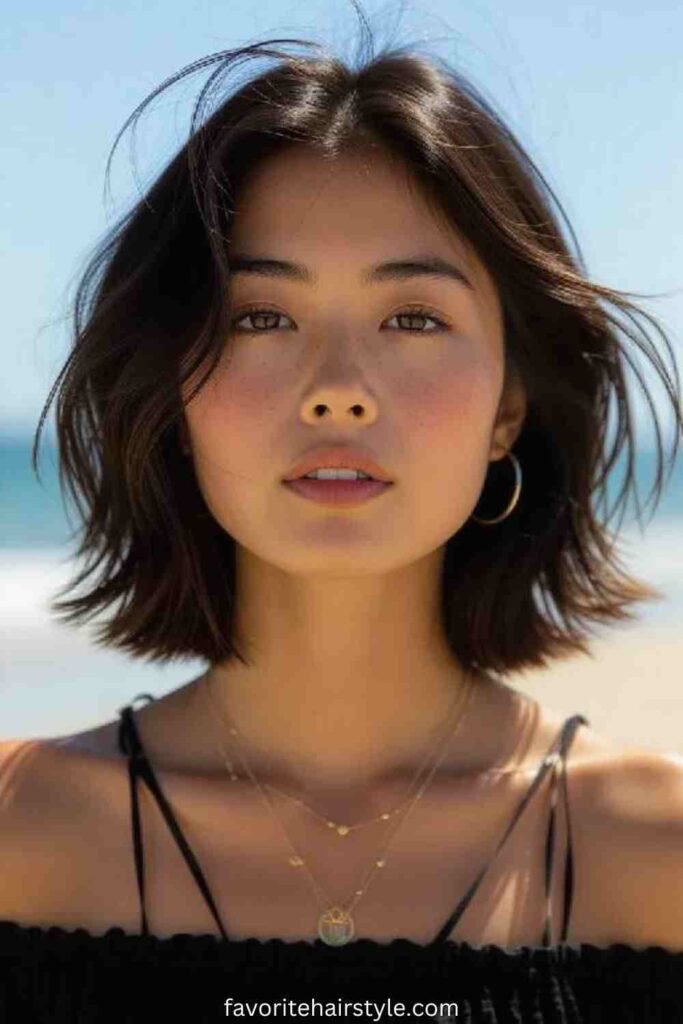 Textured Wavy Razor Bob