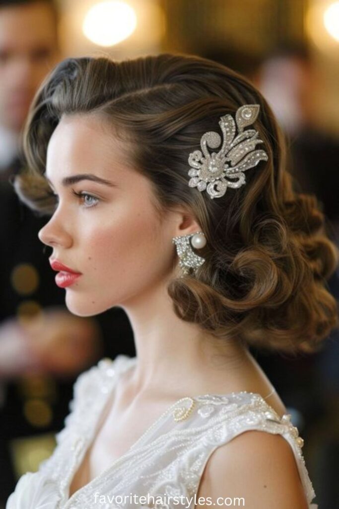 Prom Looks 2025 Hairstyles Ideas Voluminous Curls with Side Sweep