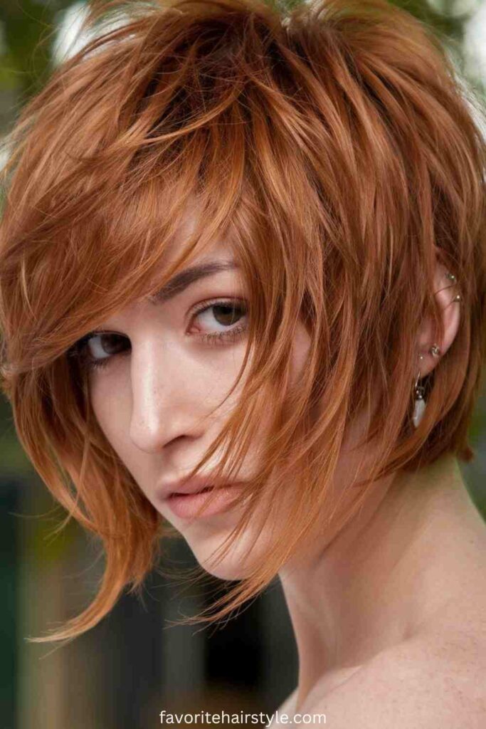 Wavy Red Bob